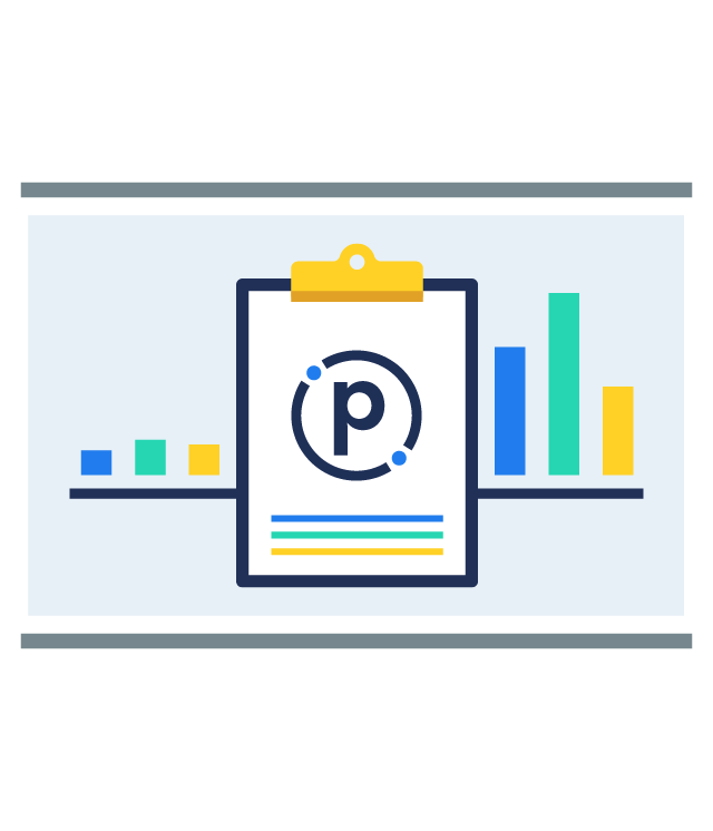 Vector graphic of a progress report in a classroom