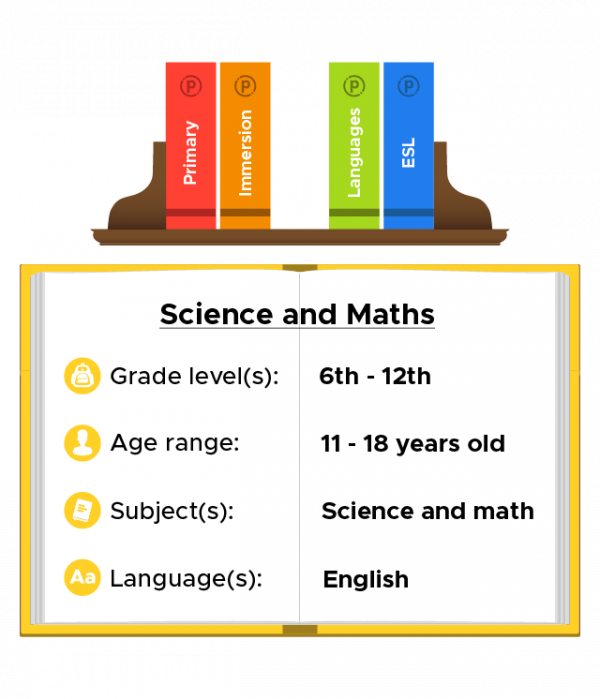 Book opened to stats about science and math positions